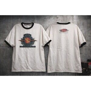 Vintage 90s NASCAR Winston Cup Ringer Tee XL 1996 Racing Double Sided USA